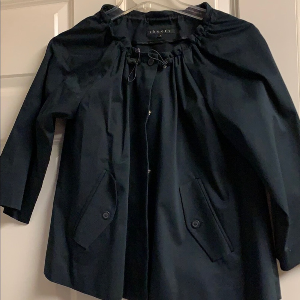 Theory black swing jacket, size small